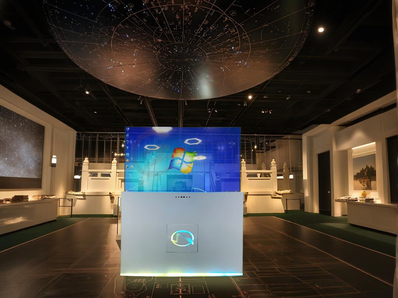 卓彩科技 OLED 透明屏升降机点亮天文博物馆