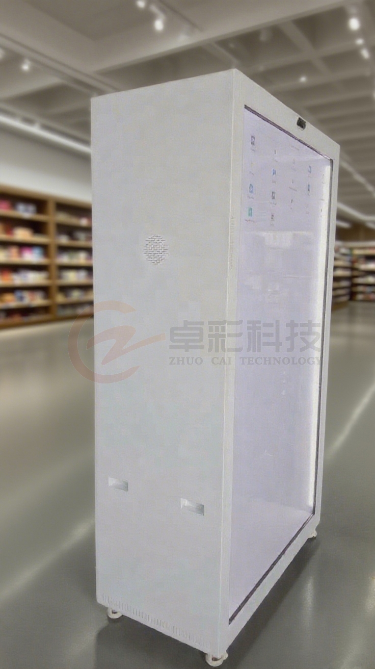 柯视 COSEE 透明屏展示柜：书店里的 “科技精灵”